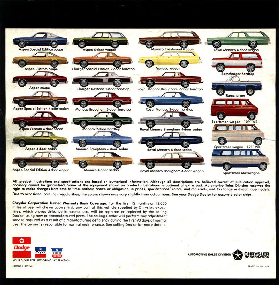 1977 Dodge Brochure Page 3